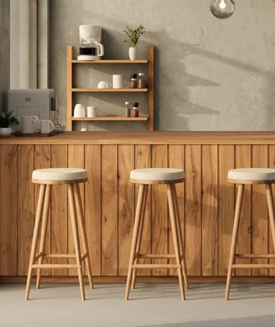 Le buffet avec espace bar