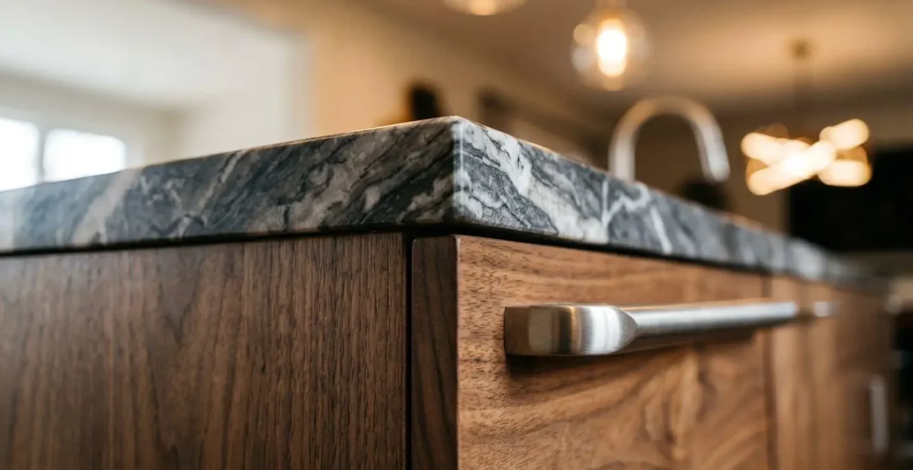 Cuisine ouverte moderne après rénovation avec îlot central